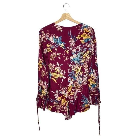 NEW Somedays Lovin' Supreme Burgundy Floral Playsuit Long Sleeve Romper S $108 - Picture 4 of 7